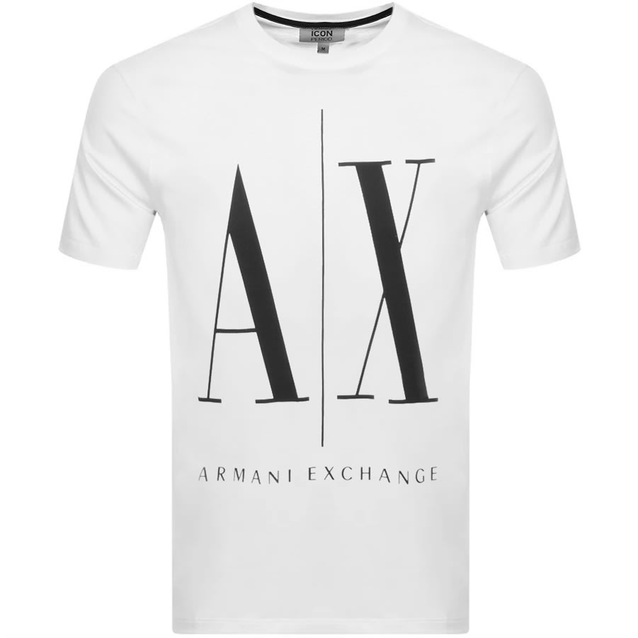 Alternative Image for ProductArmani Exchange Crew Neck Logo T Shirt White1